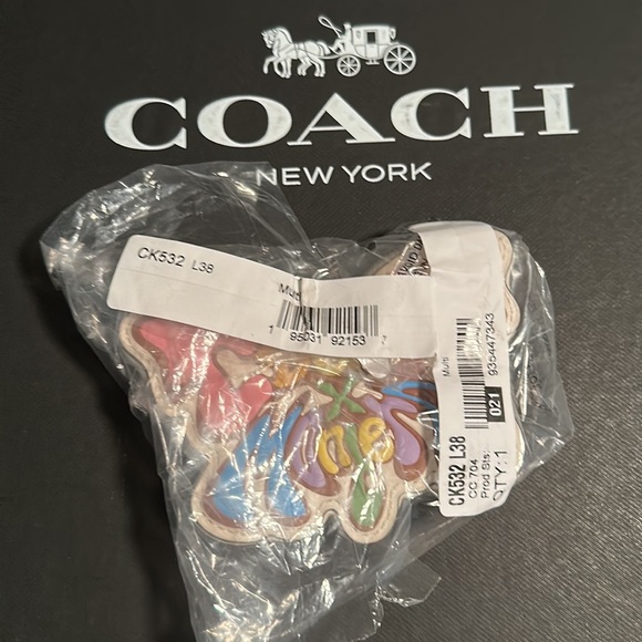 NWT Coach X Lil Nas Butterfly Coin Case Wallet Bag Card Zipper Leather Purse - Picture 3 of 7